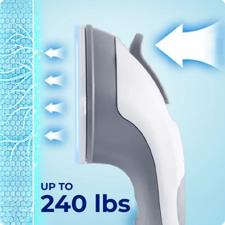 The no-drill grab bar rated to support up to 240 pounds