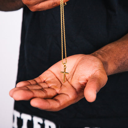 Faith Gold Cross Detail