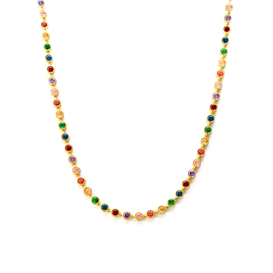 Cristallo Chain Gold Necklace