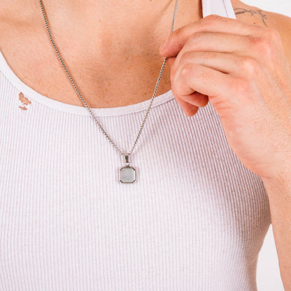 White Icon Pendant Detail