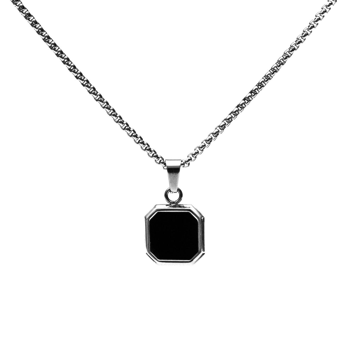 Black Icon Pendant Necklace