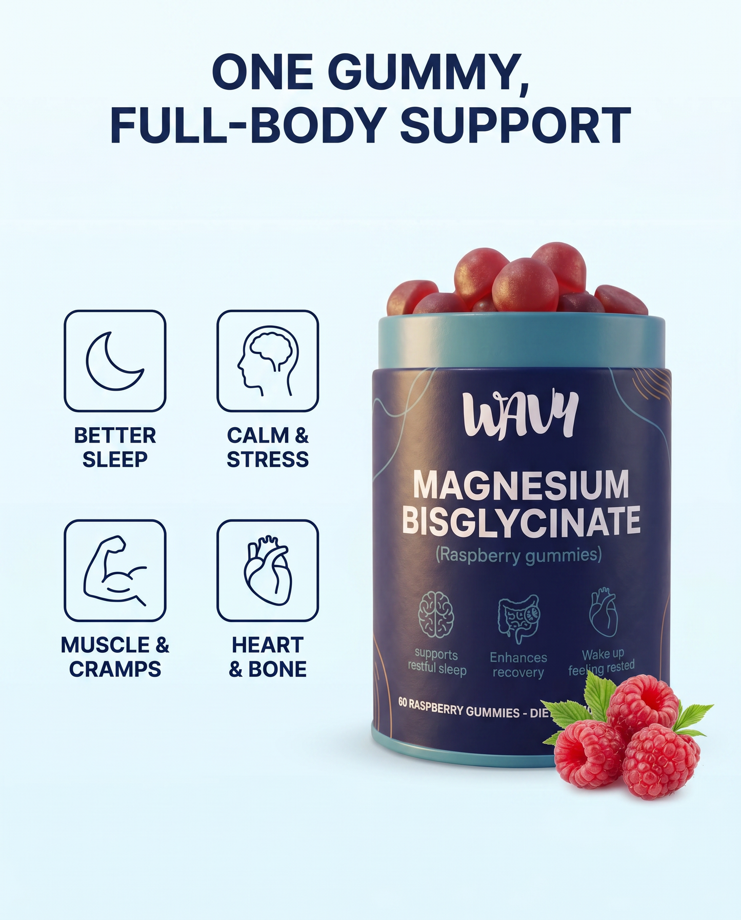 WAVY Magnesium Bisglycinate Gummies