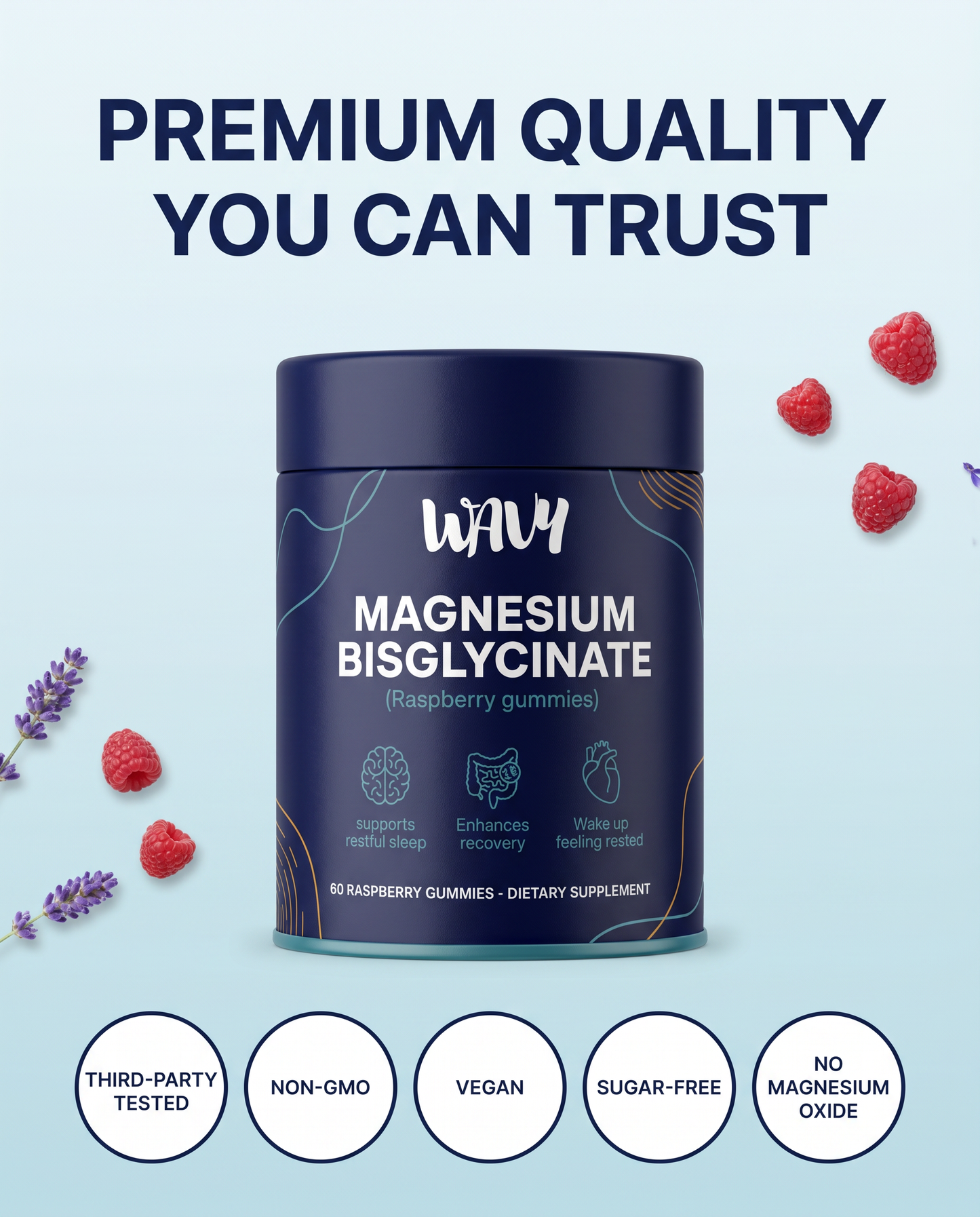 WAVY Magnesium Bisglycinate Gummies