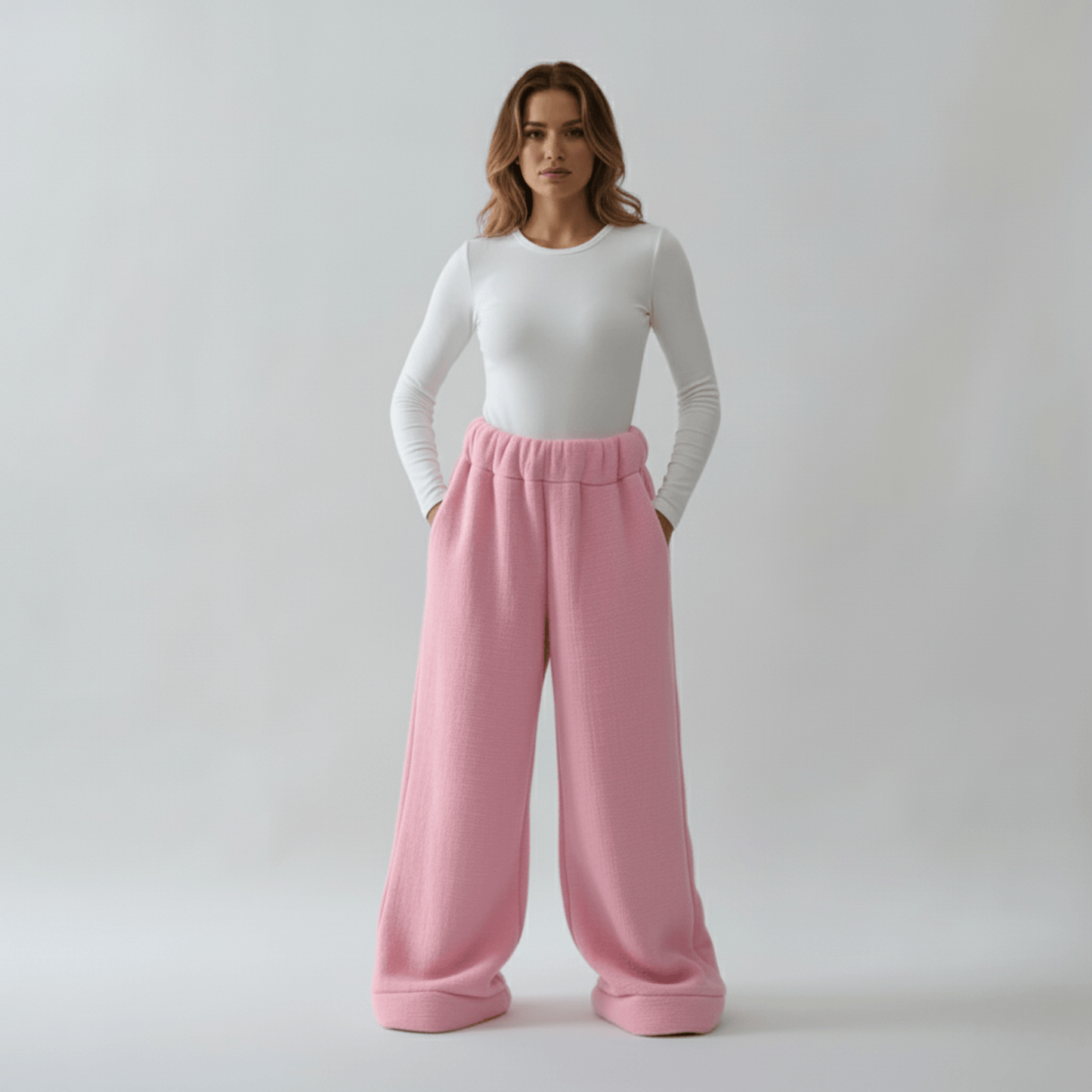 Premium Sherpa Lined Blanket Pants - Pink