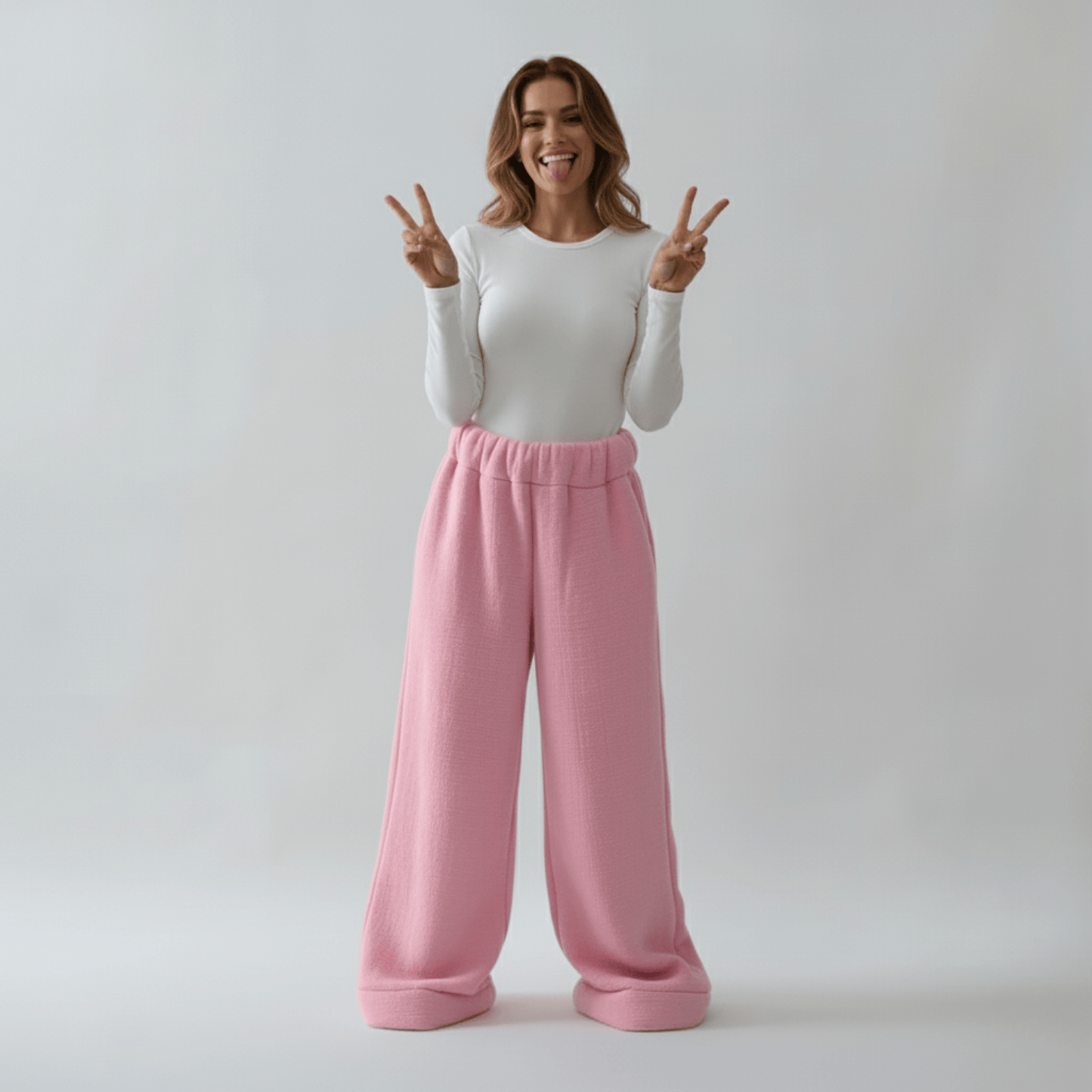 Premium Sherpa Lined Blanket Pants - Pink